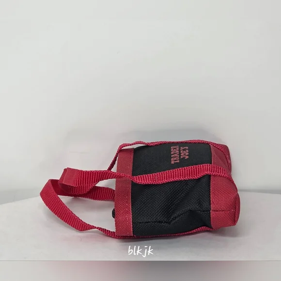 Trader Joe's Micro Tote With Reusable Grocery Bag *Red/Black* NWOT - Picture 5 of 7